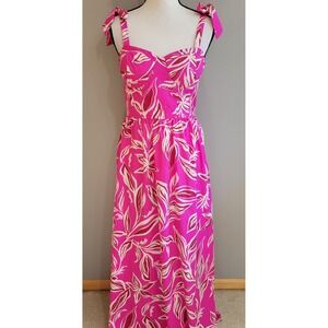 Pink Floral Maxi Dress